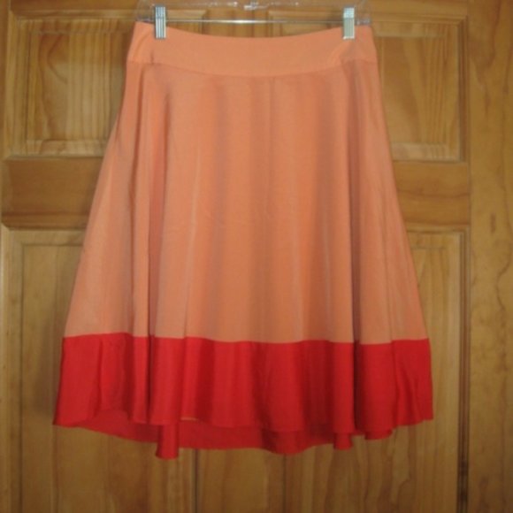 The Limited Orange Two Tone Skirt with Side Zipper - Picture 1 of 2